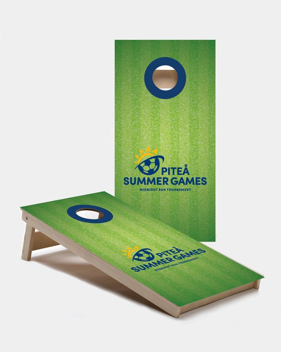 Corn Hole-bräda med anpassat tryck för Piteå Summer Games